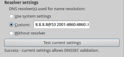 Validator settings
