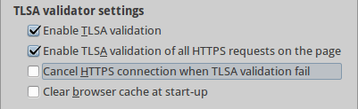 Validator settings